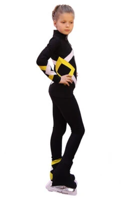 IceDress Figure Skating Outfit - Thermal - Bauer (Black, Yellow And White) -SkateHaven Store 5c7e502ecb47 65261 83680 89589.1582434652