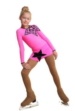 IceDress Figure Skating Dress - Thermal - Constellation (Hot Pink With Black) -SkateHaven Store 5e6fe4683dfe 45878.1601381682