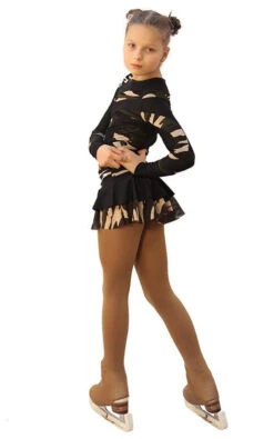 IceDress Figure Skating Dress - Thermal - Serpentine (Black And Military Light) 9 IceDress Figure Skating Dress - Thermal - Serpentine (Black And Military Light) -SkateHaven Store 5e755ae40cd5 13605 53015 23732.1582451452
