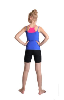 IceDress - Two-color Figure Skating Cami Top (Cornflower And Fuchsia) -SkateHaven Store 6.1672310471 39425.1672314455