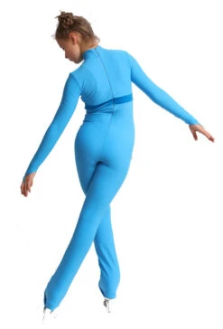 IceDress Figure Skating Overalls - Thermal - Style (Blue With Velvet Trim) -SkateHaven Store 60c70de5994e 18825 32599 23118 88438.1582511438