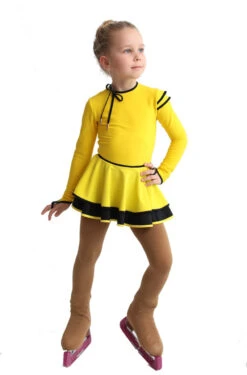 IceDress Figure Skating Dress - Thermal - Duet (Yellow With Black) -SkateHaven Store 617806aa6074 11704 52852 37846 31033.1582512070