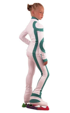 IceDress Figure Skating Outfit - Thermal - Cross-Roll (White With Emerald) -SkateHaven Store 6219aa6b9cca 83333 75418 03948.1582430505
