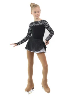 IceDress Figure Skating Dress - Thermal - Harmony (Black With White) -SkateHaven Store 62f0607eedbc 25105 97138 07266.1582510377