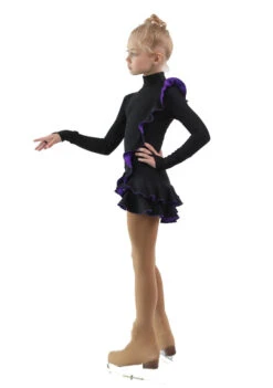 IceDress Figure Skating Dress - Thermal - Flamenco (Black With Violet) -SkateHaven Store 632ac769e8d1 25733 54420 55352.1582510643