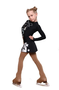 IceDress Figure Skating Jacket - Thermal - Rock Star (Black With Silver And Rhinestones) -SkateHaven Store 63a9ac412f72 90964 87347.1601498544