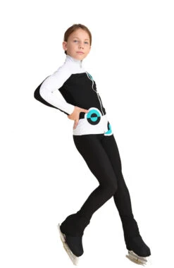 IceDress Figure Skating Pants - Thermal - Bubble Gum (Black, White, Turquoise) -SkateHaven Store 6442f1aa4c04 30672 75601 23156.1601498563