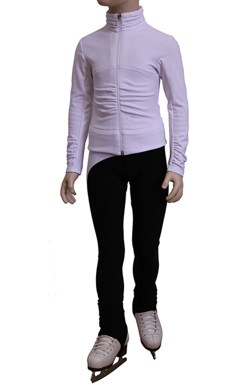 IceDress Figure Skating Thermal Jacket - Drape-2 (White) 5 IceDress Figure Skating Thermal Jacket - Drape-2 (White) - Image 3