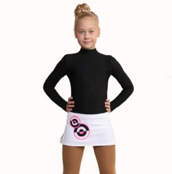 IceDress - Figure Skating Skirts - Bubble Gum (White) -SkateHaven Store 65fce1791bb2 88968.1601464388