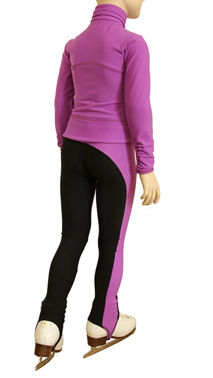 IceDress Figure Skating Thermal Pants - Drape-2 (Purple) 5 IceDress Figure Skating Thermal Pants - Drape-2 (Purple) - Image 3