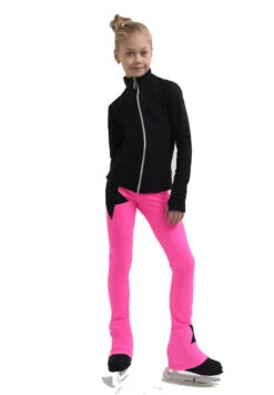 IceDress Figure Skating Jacket - Thermal - Disco Dance (Black With Hot Pink) -SkateHaven Store 6 16334 08873 04823.1582511033