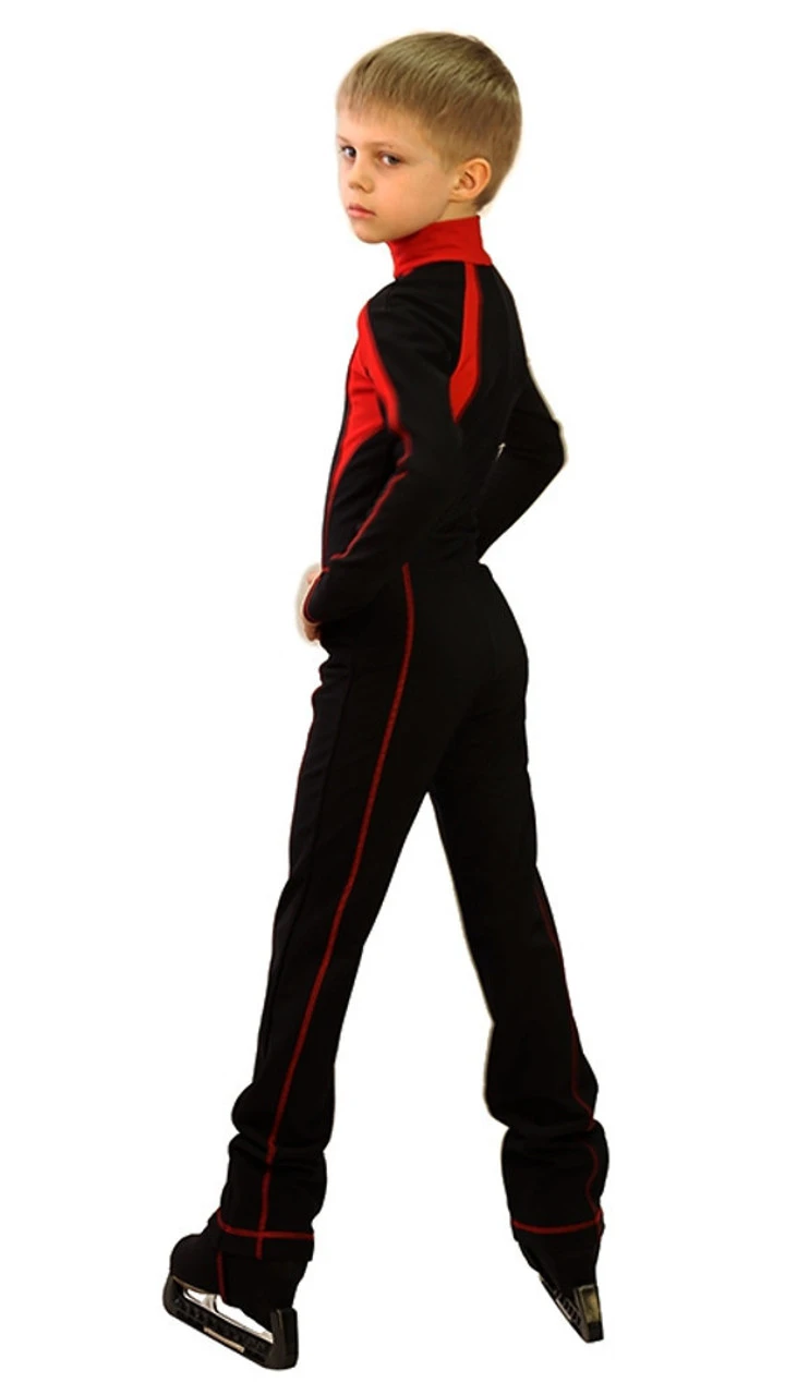 IceDress - Figure Skating Training Overalls - Axel (Black And Red) 5 IceDress - Figure Skating Training Overalls - Axel (Black And Red) - Image 3
