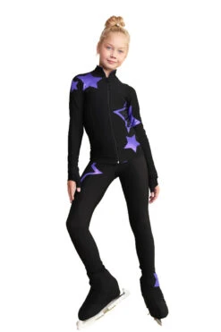 IceDress Figure Skating Jacket - Thermal - Star Sky (Black With Purple) -SkateHaven Store 6c43b386148b 70831 26672.1601498549