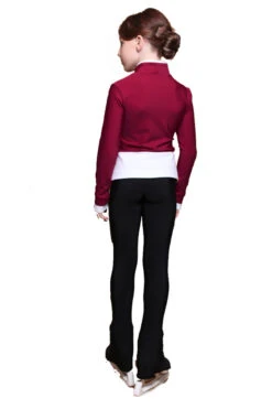 IceDress Figure Skating Jacket - Thermal - Benefit (Marsala With White And Black) -SkateHaven Store 6c8d8713aa1b 56328 44163.1601477571