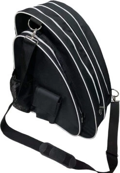 Kami-So Ice & Inline Skate Bag - Excellent Quality Bag To Carry Ice Skates, Roller Skates, Inline Skates For Kids & Adults (Black With White Line)