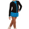 IceDress Figure Skating Dress - Thermal - Buff (Black With Blue) -SkateHaven Store 7290a1addf25 46754 37518.1582430636