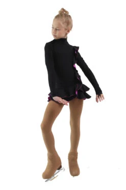 IceDress Figure Skating Dress - Thermal - Flamenco (Black With Purple) -SkateHaven Store 7462dbc2b819 45992 49907 02055.1582513876