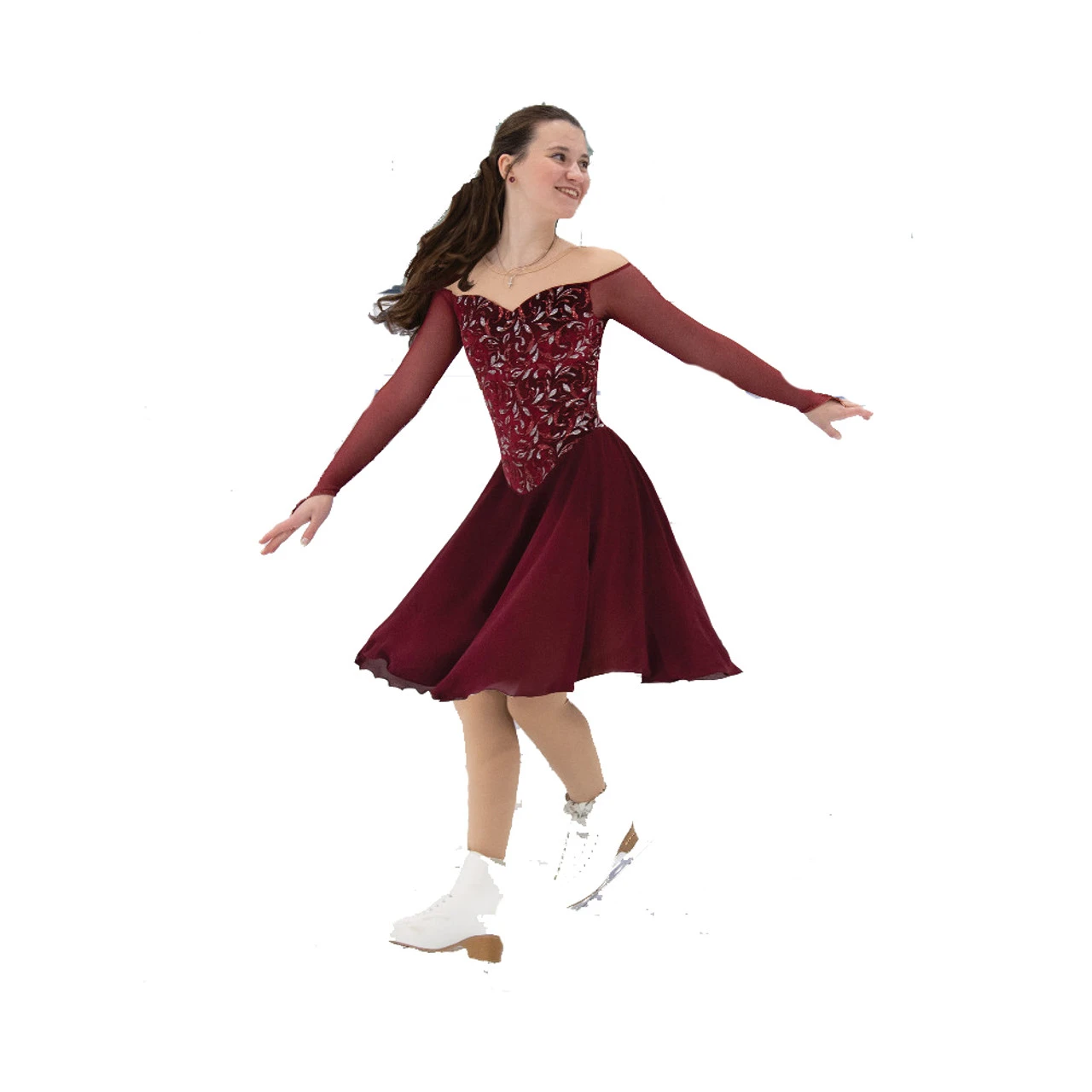 Jerry's Ice Skating Dress - 108 Tango & Twirl Dance (Deep Wine) Size Adult Small Only 10% OFF 3 Jerry's Ice Skating Dress - 108 Tango & Twirl Dance (Deep Wine) Size Adult Small Only 10% OFF