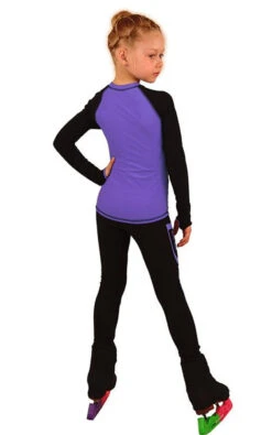 IceDress Figure Skating Outfit - Thermal - IceDress Lite (Linglish With Leggings) (Black With Purple) -SkateHaven Store 757e032532f4 75925 15685 57093.1582432122
