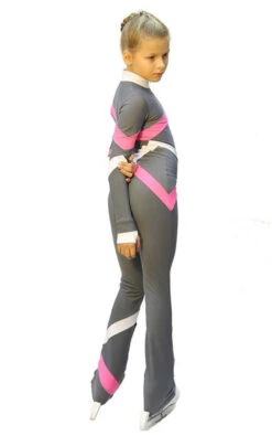 IceDress - Figure Skating Training Overalls - Quad (Light Grey, Pink And White) -SkateHaven Store 7988df1093e2 18512 54320.1582475929