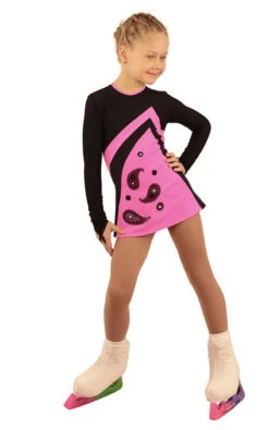IceDress Figure Skating Dress - Thermal - Velvet (Black With Hot Pink, Ornament) -SkateHaven Store 7ac67e2ad319 11394 19316 53778 07384.1582513560