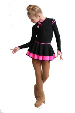 IceDress Figure Skating Dress - Thermal - Duet (Black With Hot Pink) -SkateHaven Store 7d652aa4f283 93264 10344 38931 17263.1582513124