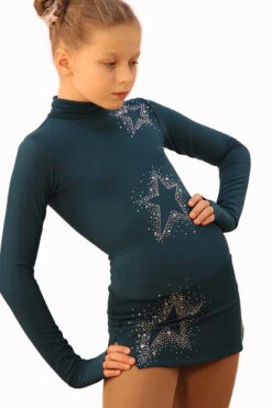 IceDress Figure Skating Dress - Thermal - Super Star (Dark Blue With Rhinestones) -SkateHaven Store 7eb4ffb148aa 54946 49381 74886.1582475864