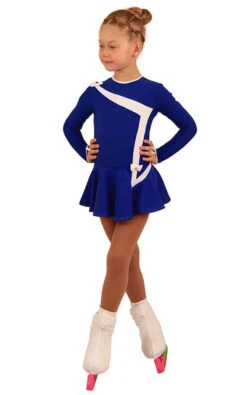 IceDress Figure Skating Dress - Thermal - Bows 2 (Cornflower Blue With White) -SkateHaven Store 854b1f7d700c 50939 07967.1582473067
