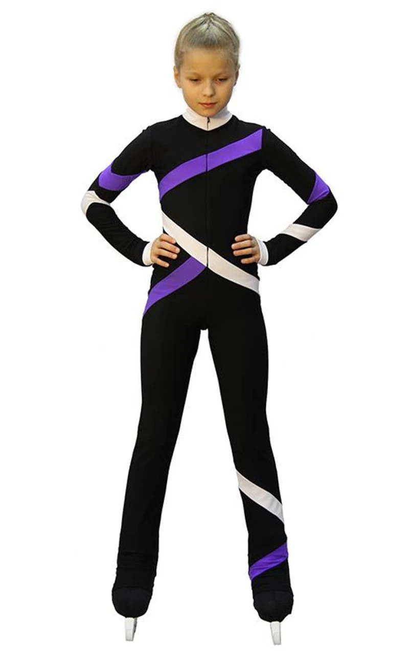 IceDress - Figure Skating Training Overalls - Quad (15% OFF, Size CXS, Black, Purple And White) 3 IceDress - Figure Skating Training Overalls - Quad (15% OFF, Size CXS, Black, Purple And White)