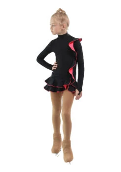 IceDress Figure Skating Dress - Thermal - Flamenco (Black With Hot Coral) -SkateHaven Store 89affb9c9c4a 71139 29995 95623.1582510637