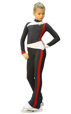 IceDress - Figure Skating Training Overalls - Skating (Dark Grey, Red And White ) 6 IceDress - Figure Skating Training Overalls - Skating (Dark Grey, Red And White ) -SkateHaven Store 8e891b5537c8 79286 24831.1582476001