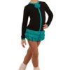 IceDress Figure Skating Dress - Thermal - Buff (Black With Turquoise) -SkateHaven Store 910fdd999652 63322 77928.1582459774