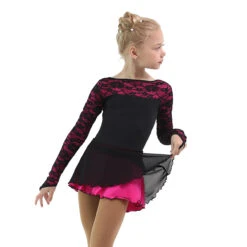IceDress Figure Skating Dress - Thermal - Harmony (Black With Fuchsia) -SkateHaven Store 9182b4bba130 54509 68680 30703.1582514556