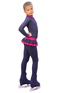 IceDress - Figure Skating Training Overalls - Valley (Grey-Dark Blue With Fuchsia) -SkateHaven Store 9332495a02d5 38628 46972.1582471775