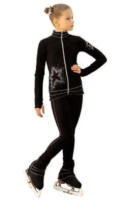 IceDress Figure Skating Outfit - Thermal - Silver Star (Black And Silver) -SkateHaven Store 95c47196e597 25908 65195 05689.1582448066