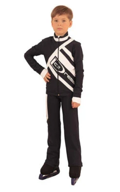 IceDress Figure Skating Outfit - Thermal - IceDress For Boys(Gray-Blue Dark With White )