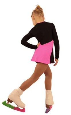 IceDress Figure Skating Dress - Thermal - Velvet (Black With Hot Pink, Ornament) -SkateHaven Store 97df74c70a26 01749 96834 00427.1582432139