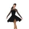 Jerry's Ice Skating Sweetheart Dance Dress - Solitaire Style F22016 -SkateHaven Store D22016P Black Front 39089.1662644001