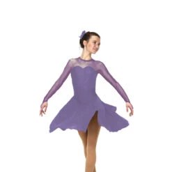 Jerry's Ice Skating Sweetheart Dance Dress - Solitaire Style F22016 -SkateHaven Store D22016P Purple Mist Front 46632.1662644002