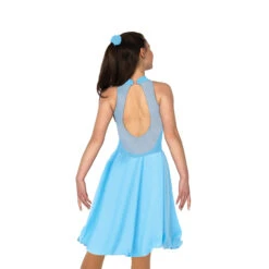 Jerry's Ice Skating Keyhole Dance Dress - Solitaire Style F22018 -SkateHaven Store D22018P Crystal Blue Back 05669.1662646025