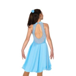 Jerry's Ice Skating Keyhole Dance Dress - Solitaire Style F22018 -SkateHaven Store D22018R Crystal Blue Back 13291.1662646025
