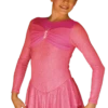 ChloeNoel DLS788 Cinderella Swirls Sparkle Spandex W/ Mesh Dress (30% OFF, Magic Pink) -SkateHaven Store DLS788 front small 12287.1615388105