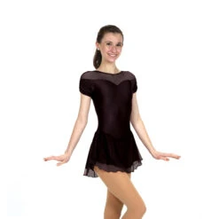 Jerry's Ice Skating Dress - Solitaire Style F22001 -SkateHaven Store F22001P Black Front 30010.1662545911