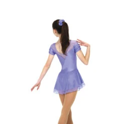 Jerry's Ice Skating Dress - Solitaire Style F22001 -SkateHaven Store F22001P Purple Back 22722.1662545911