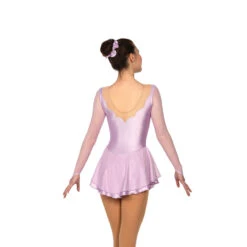 Jerry's Ice Skating Scalloped Sweetheart Dress - Solitaire Style F22014 -SkateHaven Store F22014P Lilac Tone C Back 47546.1662642129