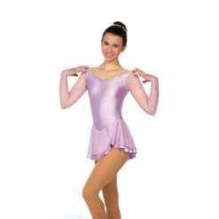 Jerry's Ice Skating Scalloped Sweetheart Dress - Solitaire Style F22014 -SkateHaven Store F22014R Lilac Tone C Front 99053.1662642130