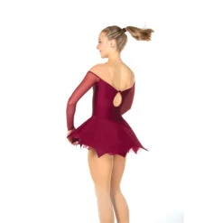 Jerry's Ice Skating Dress - Solitaire Style F23023 19 Jerry's Ice Skating Dress - Solitaire Style F23023 -SkateHaven Store F23023P Wine B Back 44196.1682507875