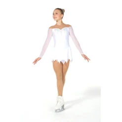 Jerry's Ice Skating Dress - Solitaire Style F23023 16 Jerry's Ice Skating Dress - Solitaire Style F23023 -SkateHaven Store F23023R White B Front 76243.1682507862