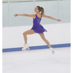 Jerry's Ice Skating Dress - Solitaire Style F23025 20 Jerry's Ice Skating Dress - Solitaire Style F23025 -SkateHaven Store F23025R Purple Back Jump 44312.1682509875