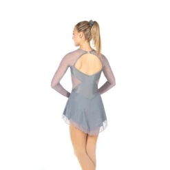 Jerry's Ice Skating Dress - Solitaire Style F23026 -SkateHaven Store F23026P Silver Back 68466.1682510608